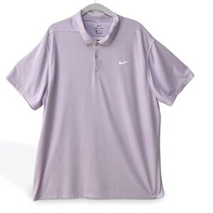 Nike Victory Texture LC Golf Polo Lilac‎ Mist Purple XXL Mens Dri-FIT Shirt